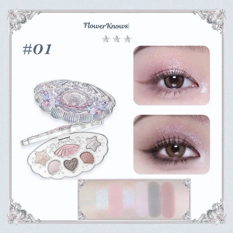 Vegan Makeup Eyeshadow Palette with 5 Vibrant Colors, Waterproof & Glitter Finish
