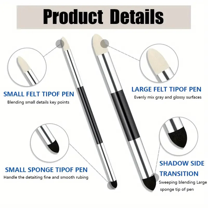 30-Piece Sketching and Drawing Tool Kit with Blending Stumps, Tortillions, Art Wipes, Scrapers & Dual-Tip Sponge Pens