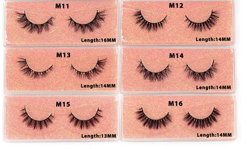 Natural 3D Mink Lashes Fluffy Wispy False Eyelashes - Cruelty-Free, Reusable 20+ Times