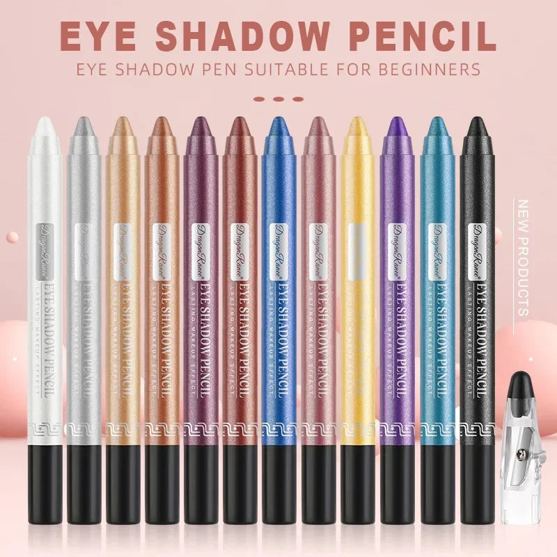 Long Lasting Glitter Eyeshadow Pen Set - Waterproof, Matte & Shiny Finish