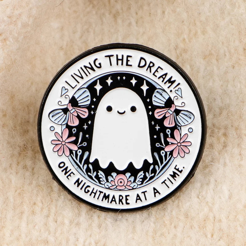 Cartoon Ghost Enamel Pin Halloween Brooch Lapel Pin for Clothing & Accessories