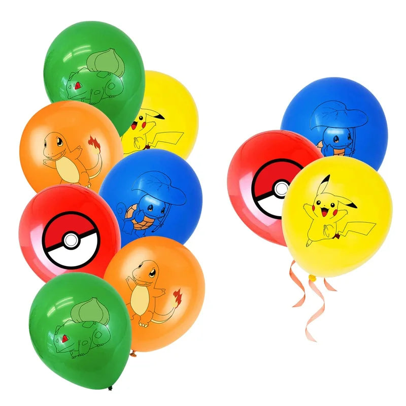 10/20pcs Cartoon Pikachu Latex Balloons for Birthday Party Decorations