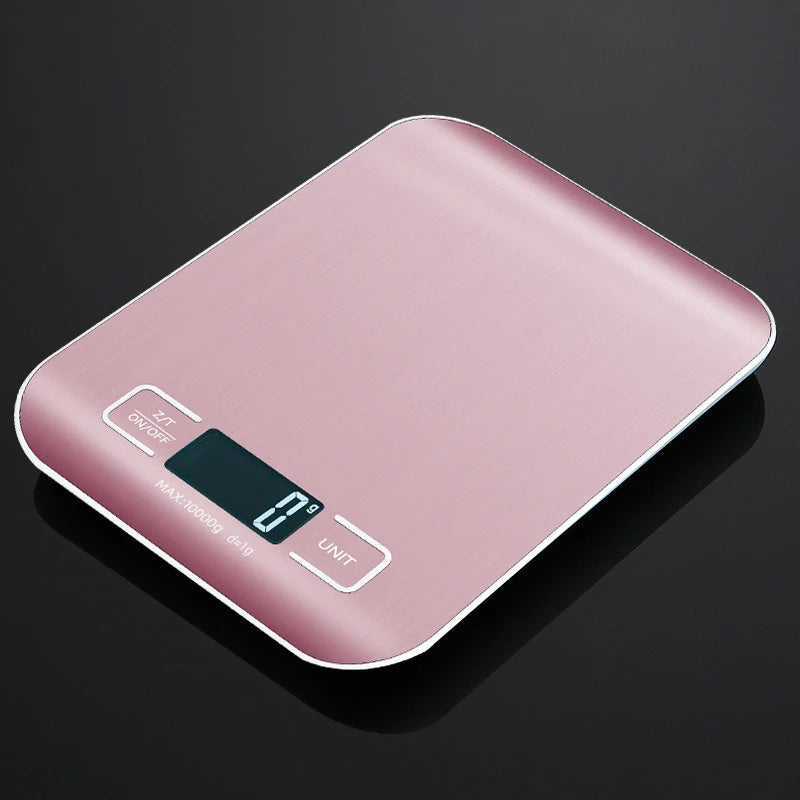 Digital Kitchen Scale 5kg/10kg Stainless Steel Food Weighing Scale USB Rechargeable