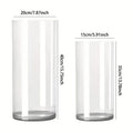 Extra Large Clear Tall Cylinder Glass Vase - Hydroponic Flower Arrangement Set of 2