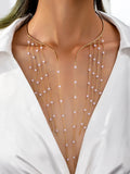 Pearl Tassel Necklace for Women - Elegant Fashion Jewelry, Party Gift
