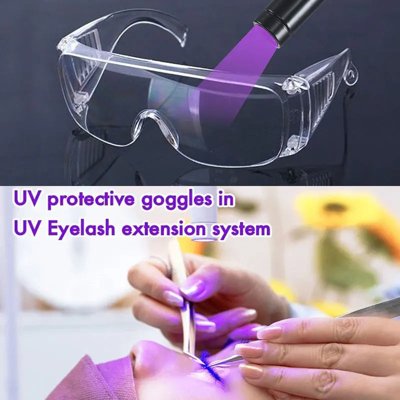 UV Protective Safety Glasses for Eyelash Extensions Cycling Wind Dust Proof Goggles