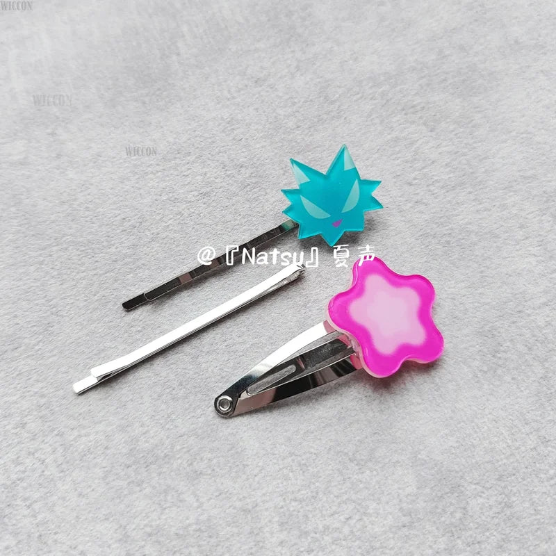 Cute Kawaii Pink Flower Hair Clip for Cosplay & Costume Accessories