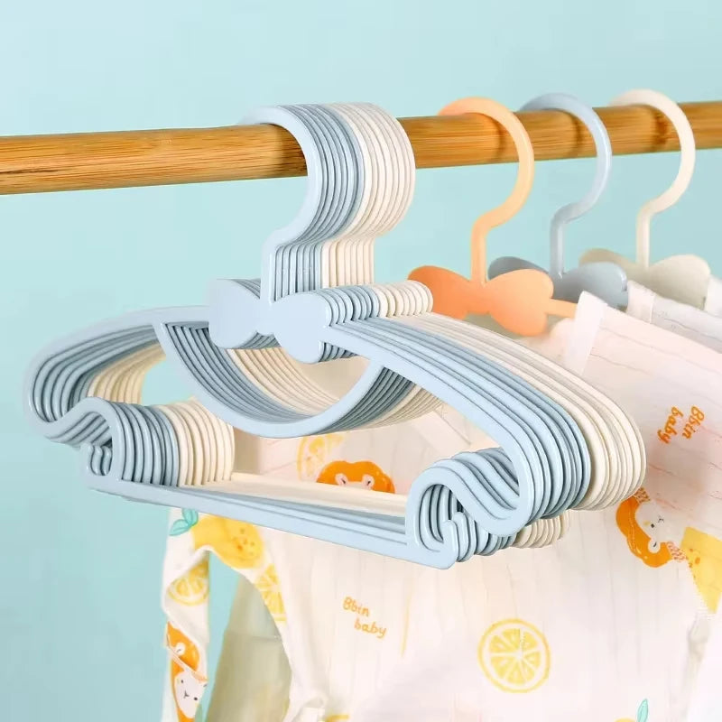 Children's Plastic Clothes Hangers Pack - Portable Closet Storage Racks