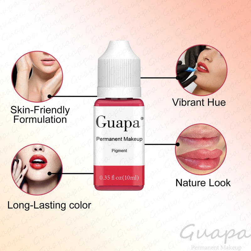Long-Lasting Semi Permanent Lip & Microblading Pigment Ink Water Based for Tattoo