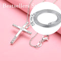 Sterling Silver Cross Pendant Necklace 16-30 Inch Women's Jewelry Gift