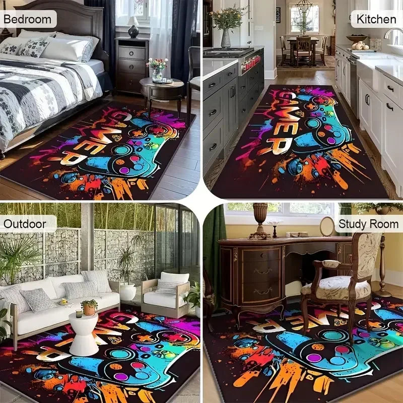 Non-Slip Washable Leopard Print Carpet for Living Room & Bedroom