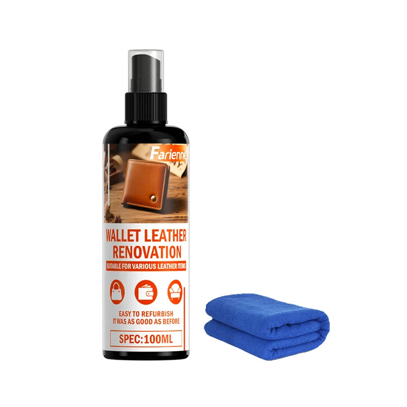 Leather Care Spray 100ml for Wallet Shoes Sofa Bag - Long-Lasting Shine & Repair