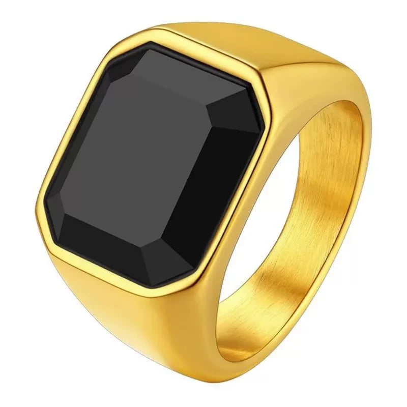 Stainless Steel Hip Hop Rings for Men Vintage Engagement Wedding Bands