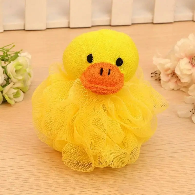Kids Bath Sponge with Cartoon Animal Design - Soft Mesh Loofah for Gentle Baby Bathing