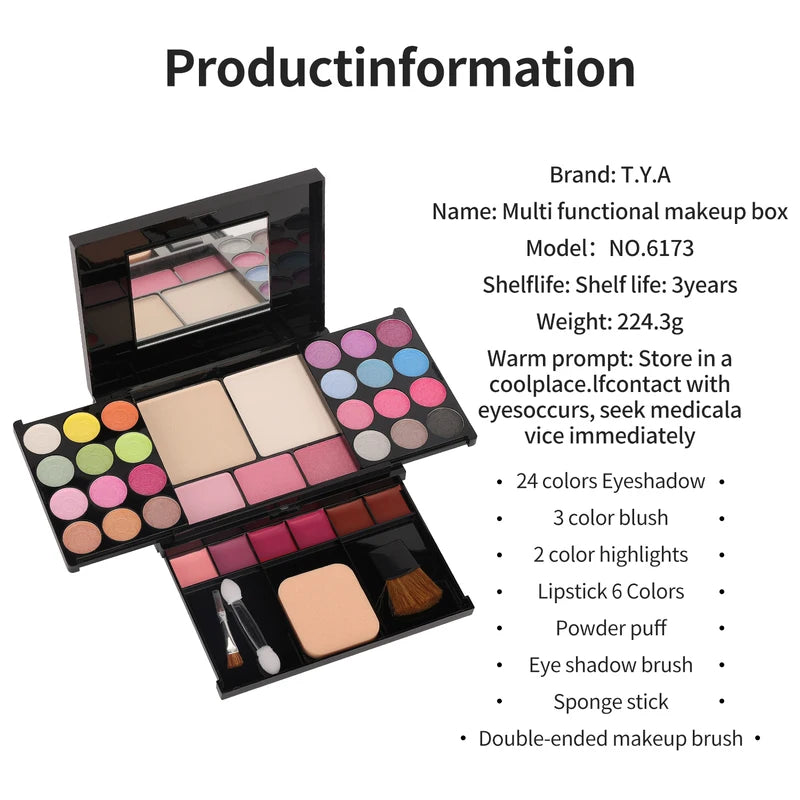 35 Color Pearl Eyeshadow Palette - Nude Makeup Set for Women