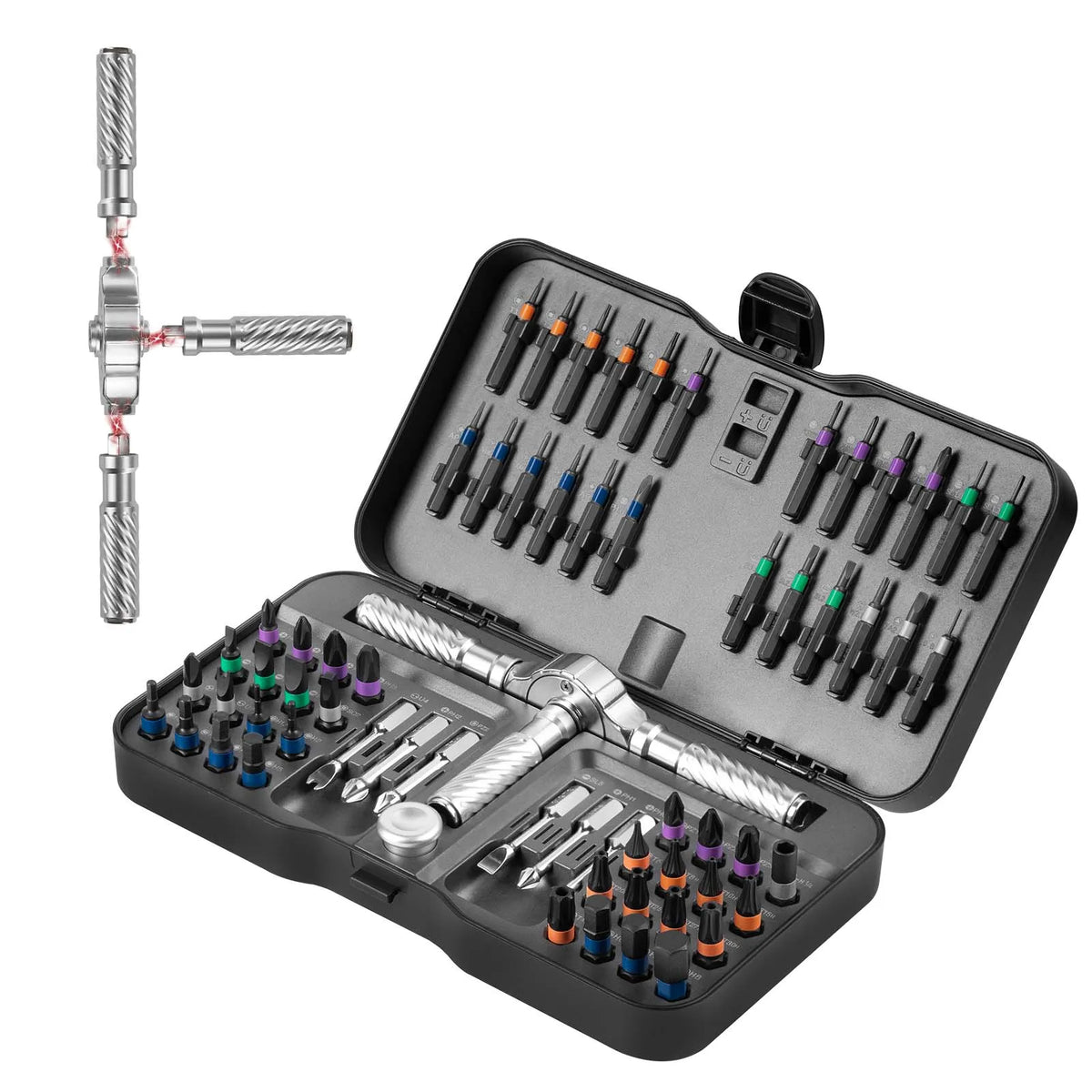 66-in-1 Multifunction Ratchet Screwdriver Set with Magnetic Bits for Electronics and Household Repairs
