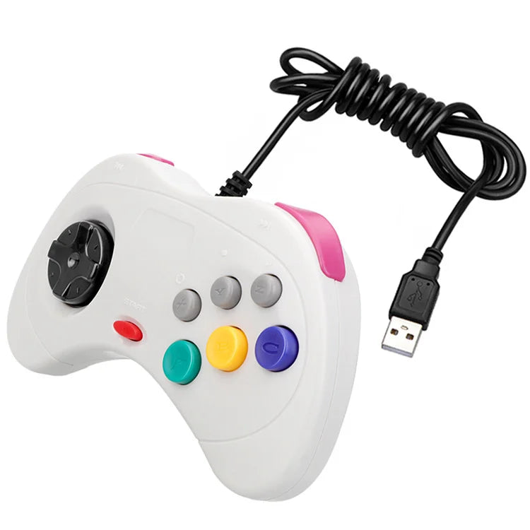 Wired Game Controller for Sega Saturn System - USB Classic Gamepad