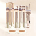 Makeup Brush Set with Makeup Bag & Air Puff Accessories - 13 or 17 Pieces