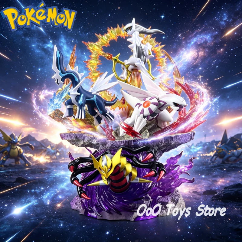 14.57in Anime Pokémon Action Figures Set - Dialga Palkia Giratina Arceus PVC Collectible Toys