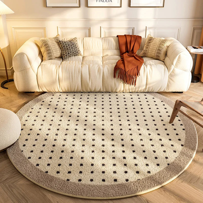 Luxury Round Area Rug for Living Room Bedroom - Soft Large Carpet with Non-Slip Backing
