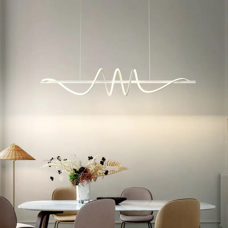 Modern LED Pendant Light Fixture for Living & Dining Rooms - Indoor Hanging Lamp