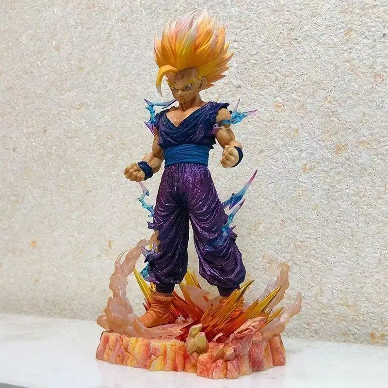 Dragon Ball Z Son Gohan Super Saiyan 2 Action Figure with Lightning & Flame Base