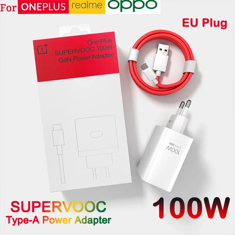 High-Speed USB-C Charger Adapter with 3.3ft Cable for OnePlus & Oppo Devices