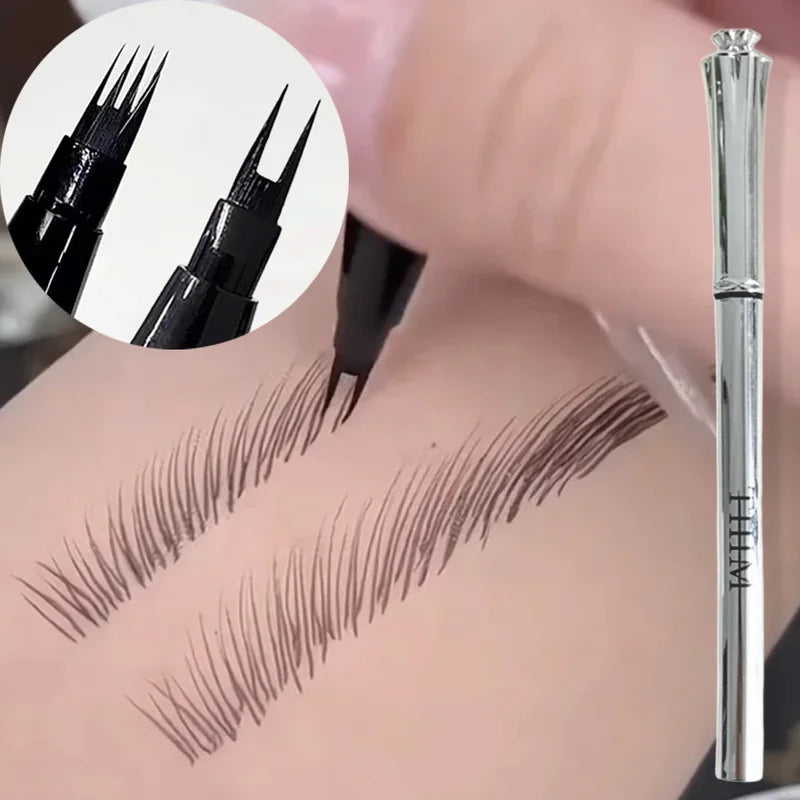 Waterproof Eyebrow Pen - Natural, Smudge-Proof, Quick-Drying Liquid Brow Pencil