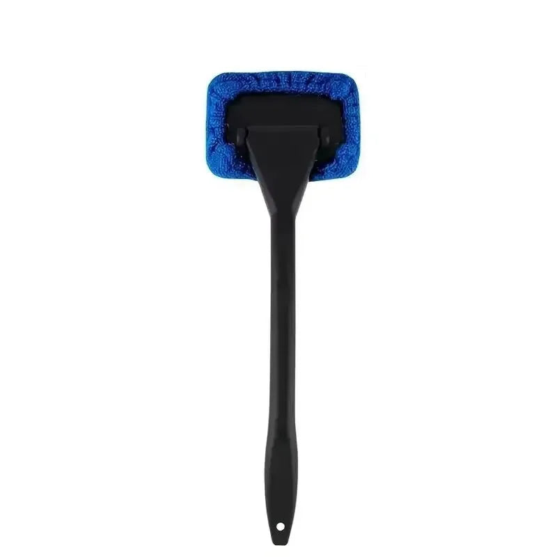 Car Windshield Wash Tool Kit with Long Handle and Rotating Brush - Interior Car Window Cleaner