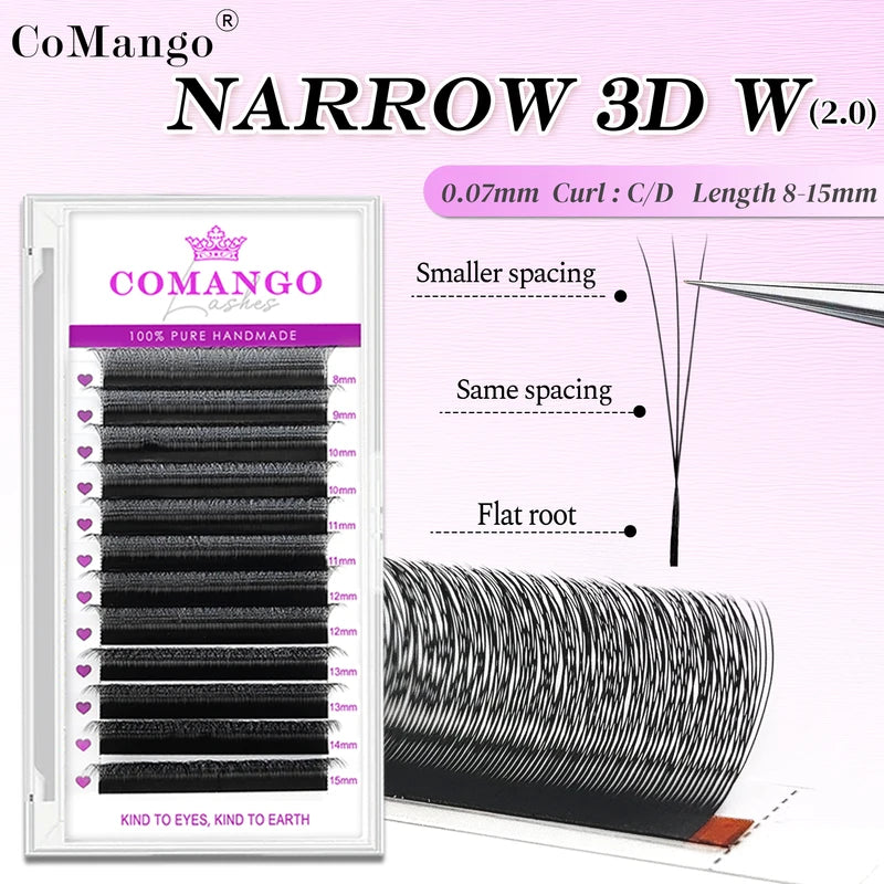 3D W Shape Eyelash Extensions - Natural Soft Hand Woven False Lashes Wholesale