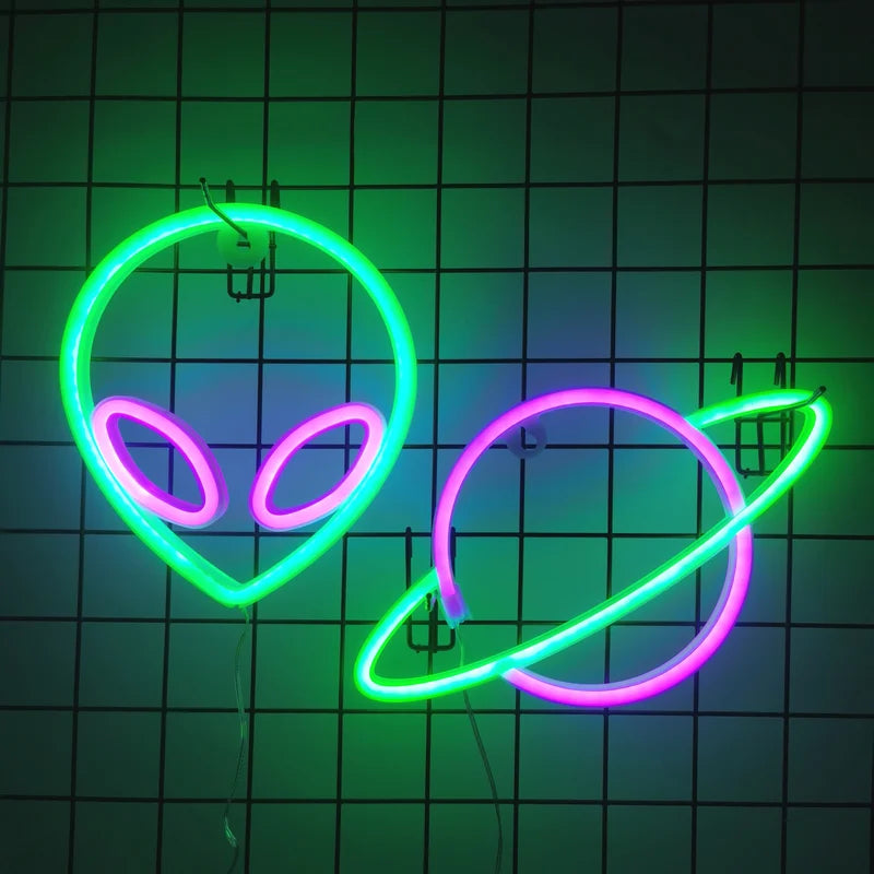 Halloween Bat Neon Wall Decor LED Sign Party Gift USB or Battery Powered