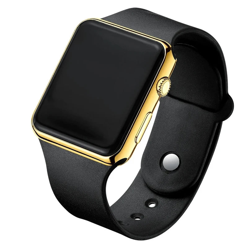 Digital LED Sport Watch for Men Women Waterproof Casual Silicone Band