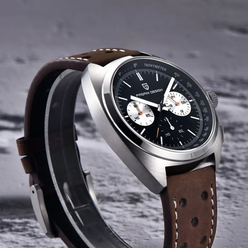 Men's Chronograph Watch with Luminous Hands and Waterproof Design - Multiple Colors