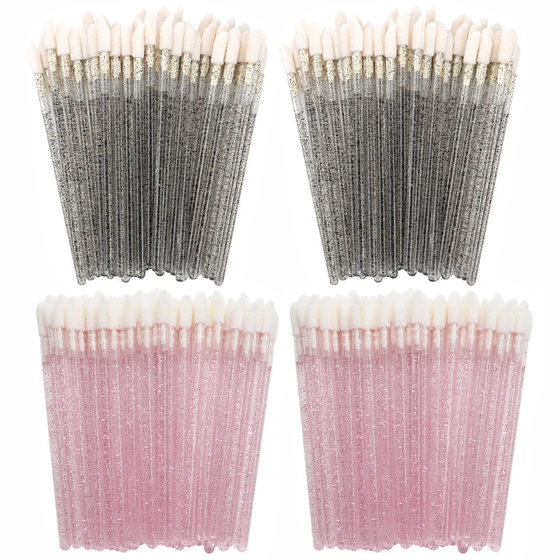 Crystal Lip Brush Applicator Wands for Lipstick & Lip Gloss - Makeup Tool Kit