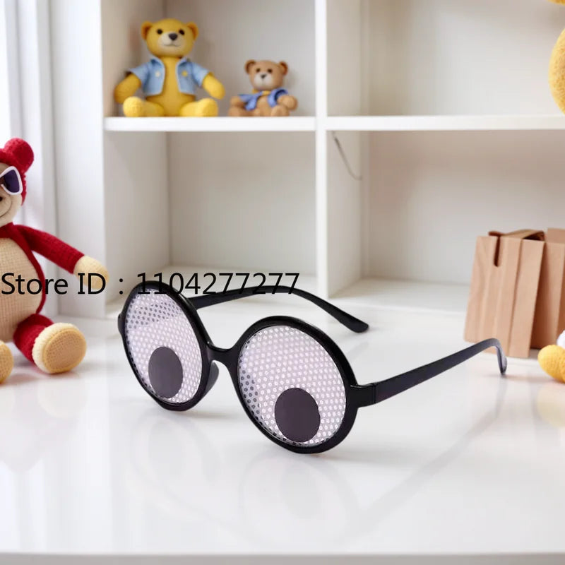 Funny Eyeball Rolling Glasses Halloween Costume Accessory Unisex