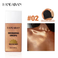 Matte Waterproof Body Bronzer Liquid Tanning Cream with Pearlescent Shine