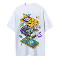 Summer Pokemon Retro Game Console Cartoon Print T-Shirt for Travel & Sports