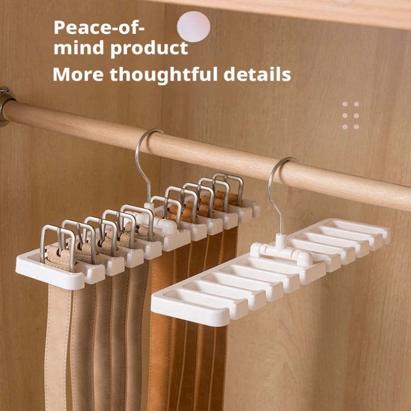 Wardrobe Belt & Scarf Organizer Hanger Rotating Storage Rack - Home Closet Solution