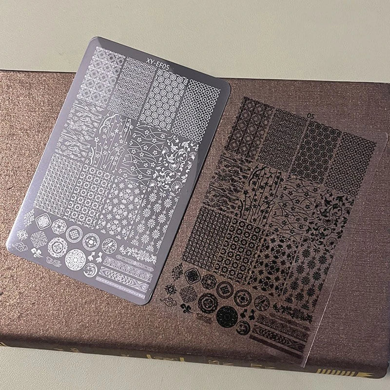 Nail Stamping Plates Set - Multi-Style Nail Art Stencils for Professional & Home Use