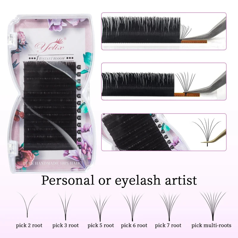 Eyelash Extension Fans - Faux Mink Volume Lashes for Lash Artists