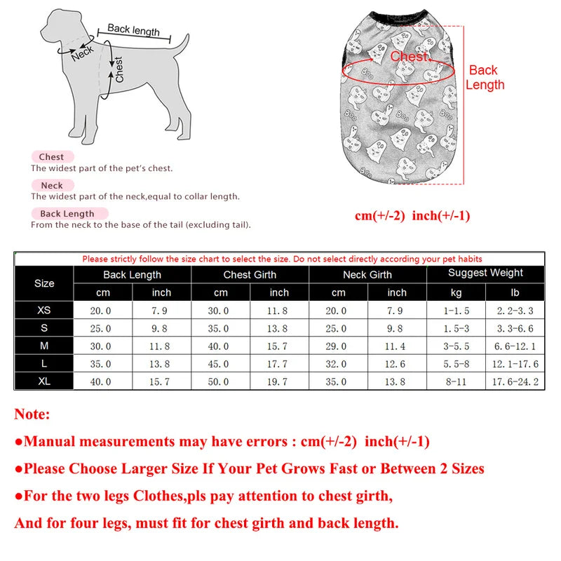 Halloween Pet Vest for Small Medium Dogs & Cats Pumpkin Print Costume Cosplay Outfit