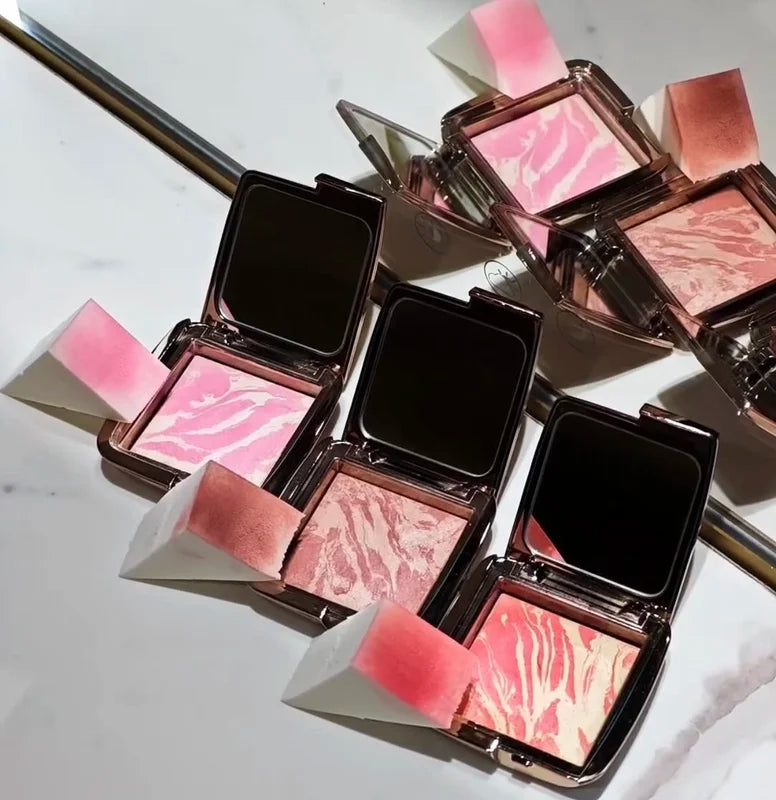 Natural Matte Blush - Hydrating Mineral Powder for Rosy Complexion, Multiple Colors