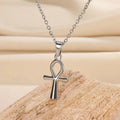 Stainless Steel Cross Pendant Necklace for Women & Men - Ankh Charm Jewelry