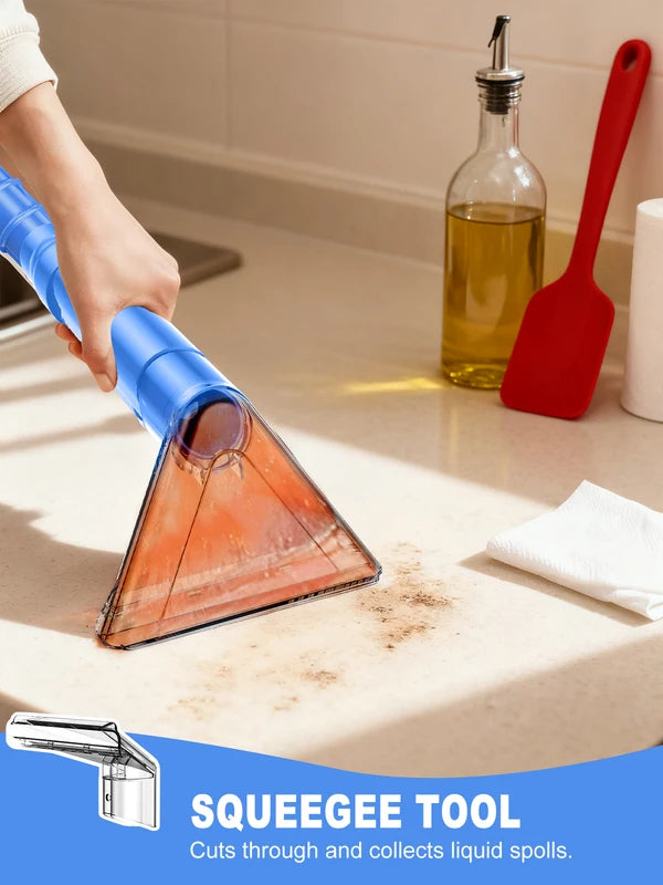 Portable Carpet and Upholstery Cleaner Machine with 5 Attachments - Light & Powerful Suction