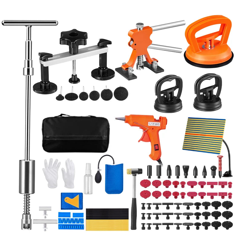 Car Dent Repair Kit with Suction Cups & Puller Tools - Paintless Dent Removal Set