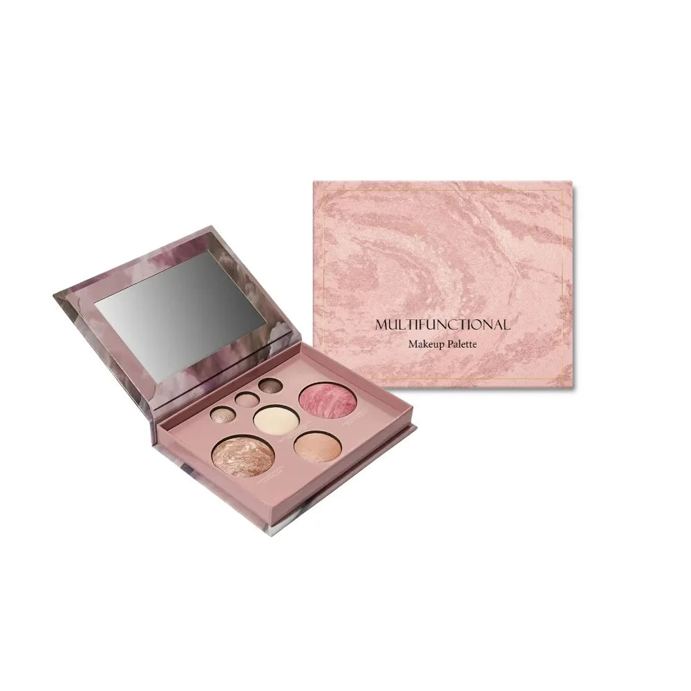 Multifunction Makeup Palette with 7 Colors - Eyeshadow, Blush, Contour & Highlight