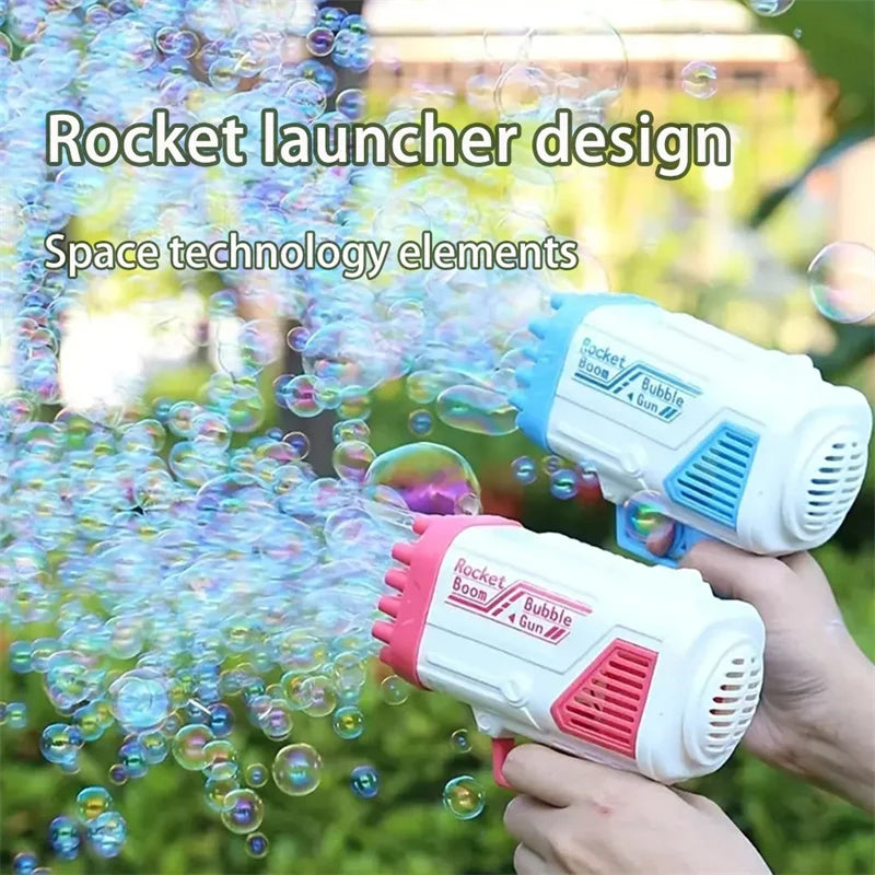 Electric Bubble Machine for Kids 32 Hole Fully Automatic Outdoor Toy No Batteries