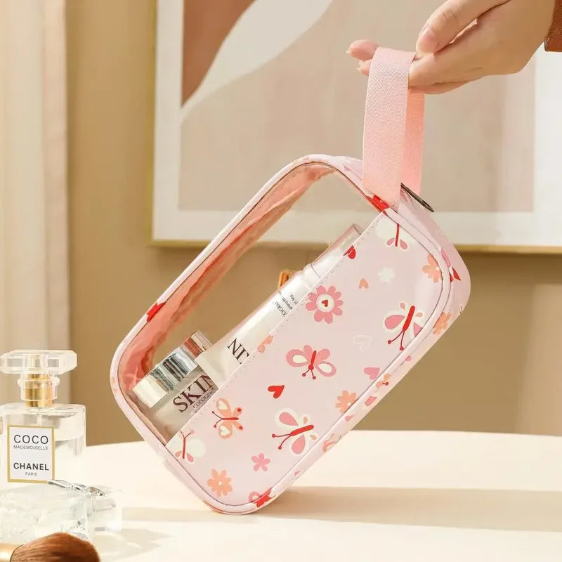 3-Piece Cosmetic Bag Set - Large Capacity Travel Makeup & Bath Wash Organizer