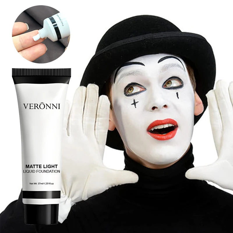White Makeup Foundation Mixable Adjuster for Face Paint & Stage Clown Makeup