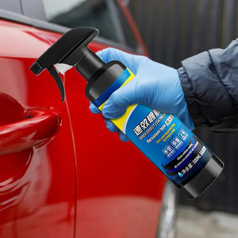 Car Scratch Wax Coating Spray 500ml Waterless Wash & Polisher - Quick Protection